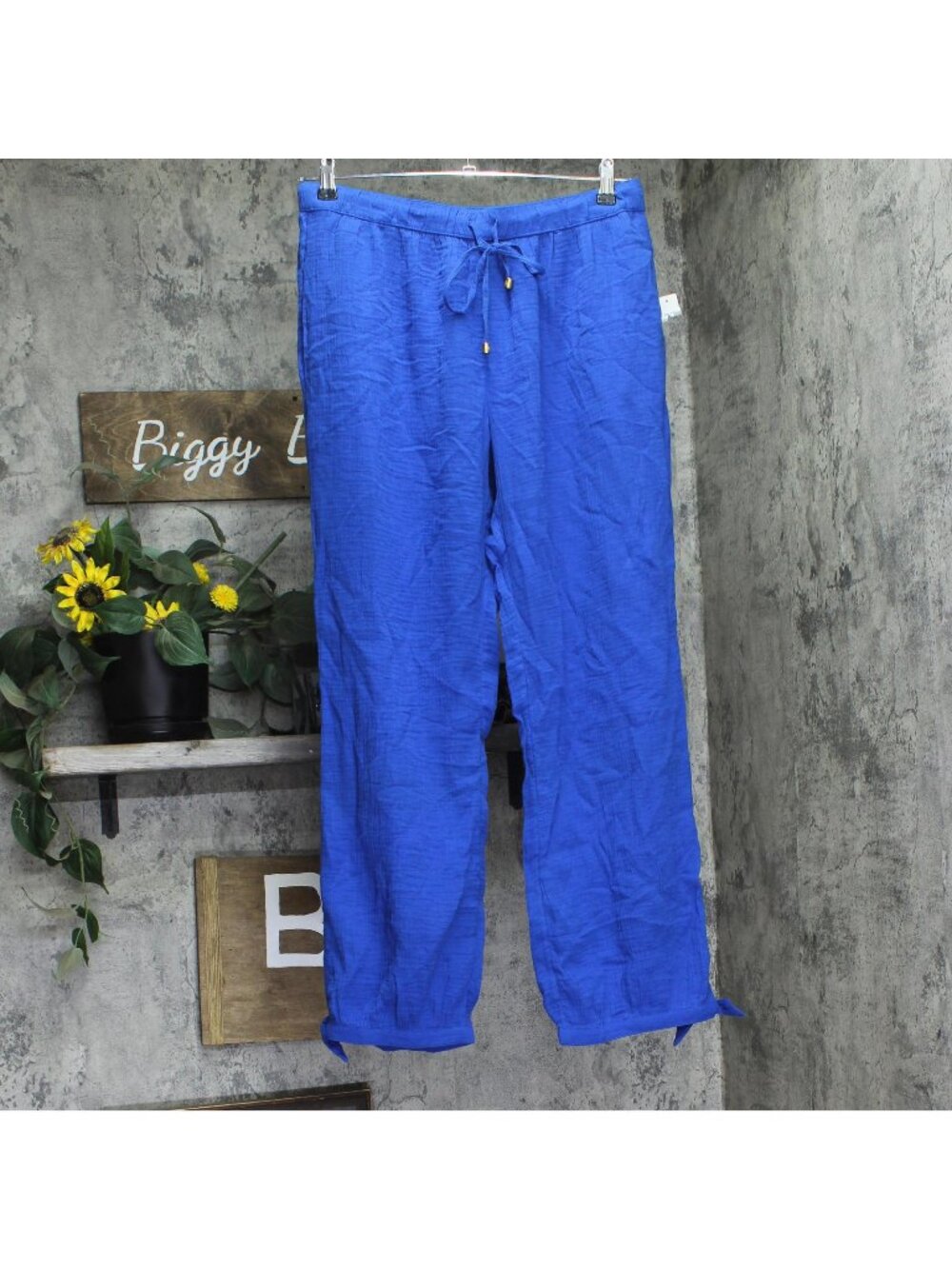 NEW Lauren Ralph Lauren Womens Woven Pants Cover Up Swim 20617192 Blue Saturn M